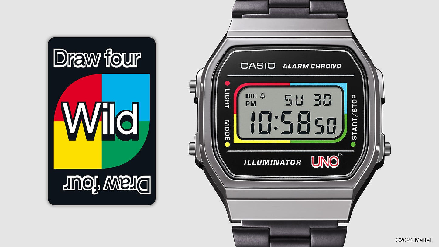 Casio A168WEUC-1AER Vintage Unisex Armbanduhr • UNO Special Edition • EL-Hintergrundbeleuchtung, Bild 5