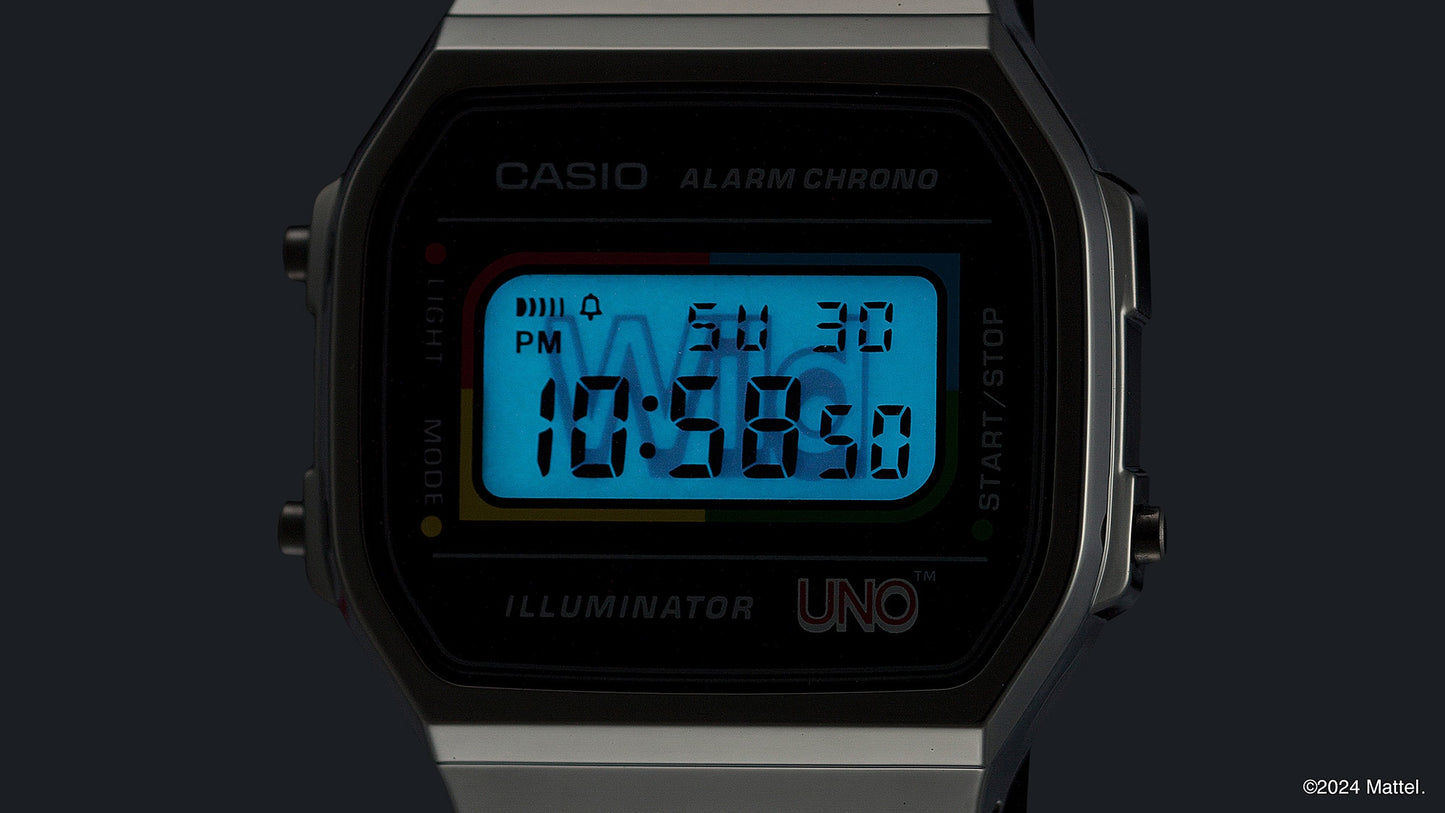 Casio A168WEUC-1AER Vintage Unisex Armbanduhr • UNO Special Edition • EL-Hintergrundbeleuchtung, Bild 6