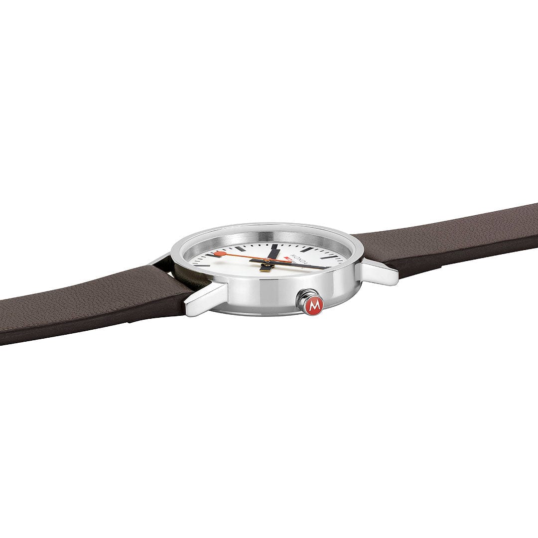 Mondaine Classic A658.30323.11SBGV Damen Armbanduhr Braun • Veganes Traubenleder • Schweizer Quarzwerk, Bild 4