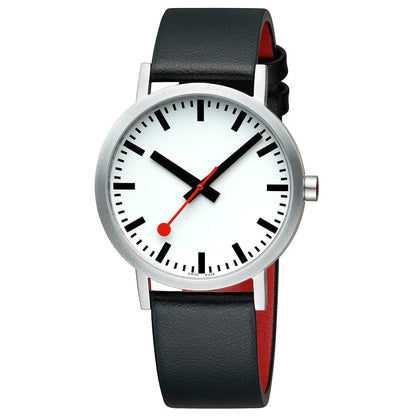 Mondaine Classic A660.30360.16OMV Herrenuhr Schwarz • Veganes Traubenleder • Schweizer Quarzwerk, Bild 5