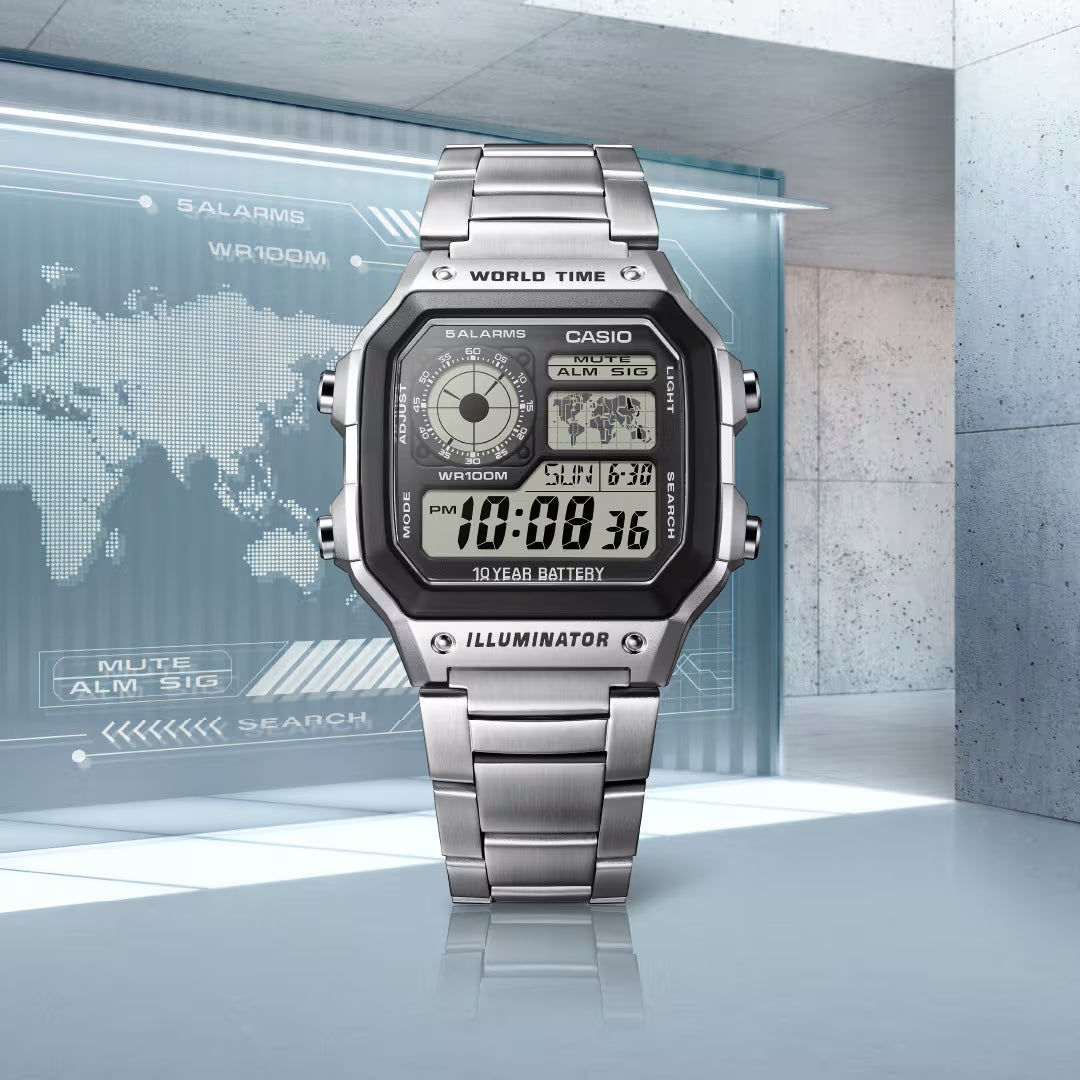 Casio Collection AE-1200WHD-1AVEF Reloj para Hombre • Diseño Retro Icónico • Batería de 10 Años