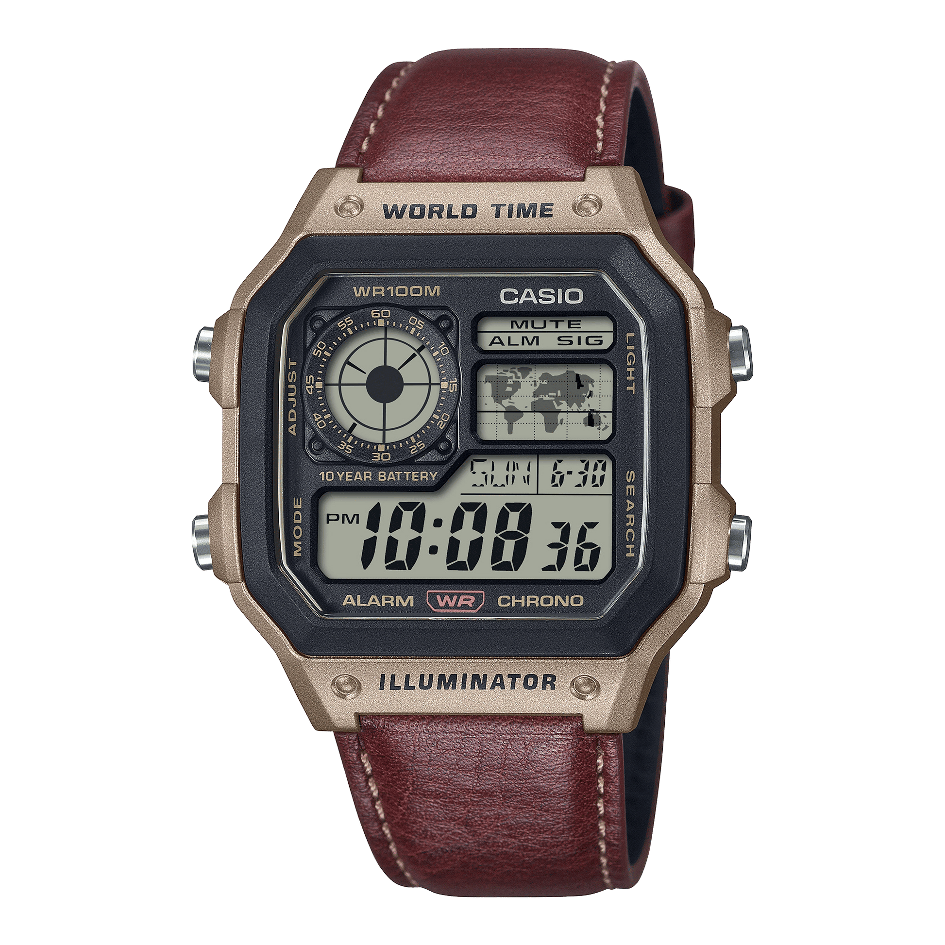 Casio Timeless AE-1200WHL-5AVEF Herren Armbanduhr • 10-Bar-Wasserdichtigkeit • Weltzeit mit 31 Zeitzonen, Bild 2