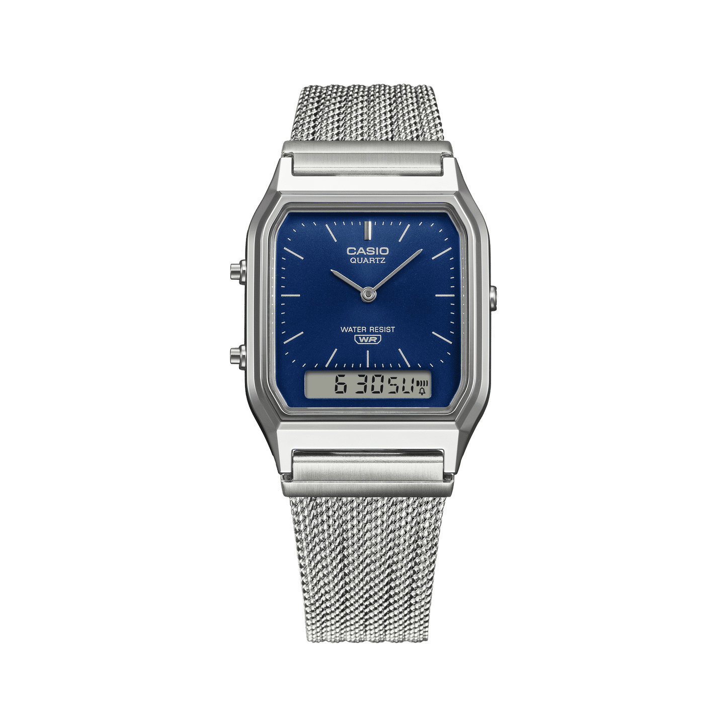 Casio Vintage AQ-230EM-2AEF Armbanduhr Blau • Analog-Digital • Mesh-Armband, Bild 6