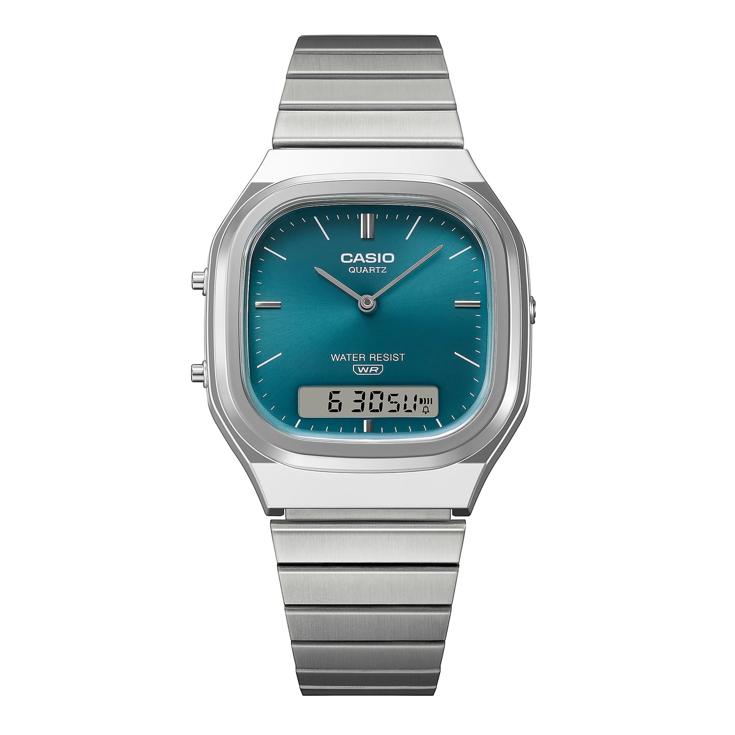 Casio Vintage AQ-240E-3AEF Armbanduhr Silber • Analog-Digital • Retro-modernes Design, Bild 8