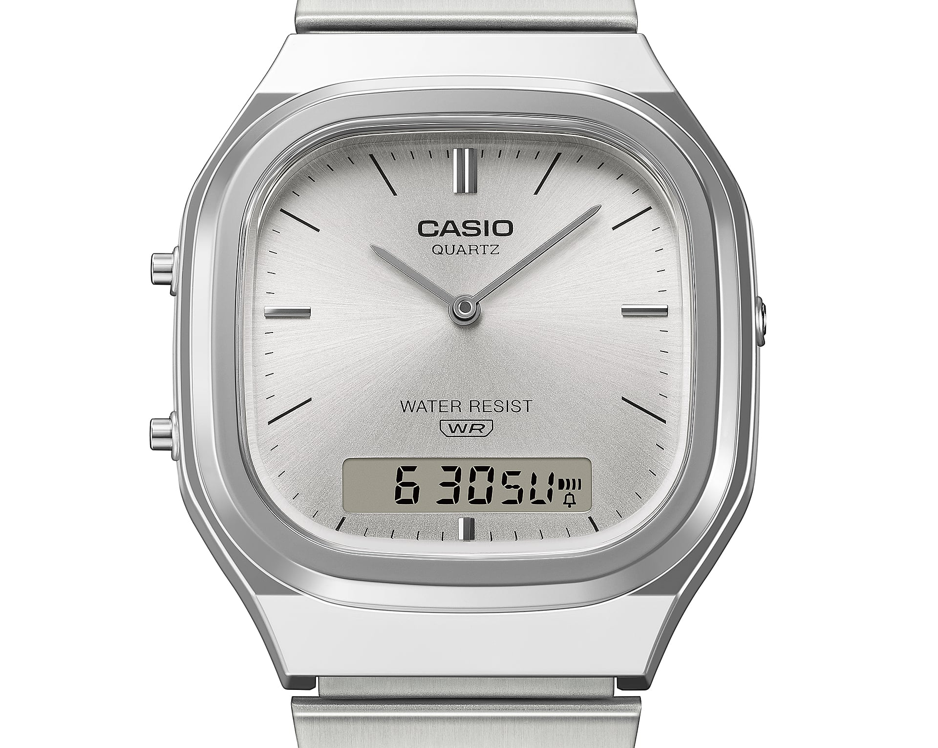 Casio Vintage AQ-240E-7AEF Armbanduhr Silber • Analog-Digital • Retro-modernes Design, Bild 6