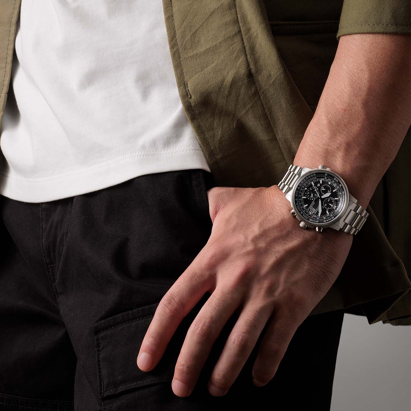 Citizen Promaster Sky AT8300-58E Herrenuhr Schwarz • Saphirglas • Funk-Eco-Drive, Bild 6