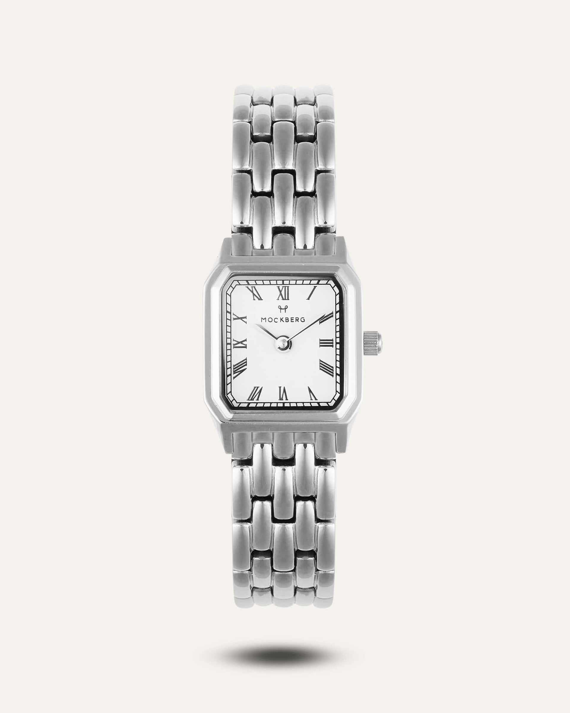 Mockberg Classic Silver MO335 Damen Armbanduhr • Mineralglas • Römische Ziffern