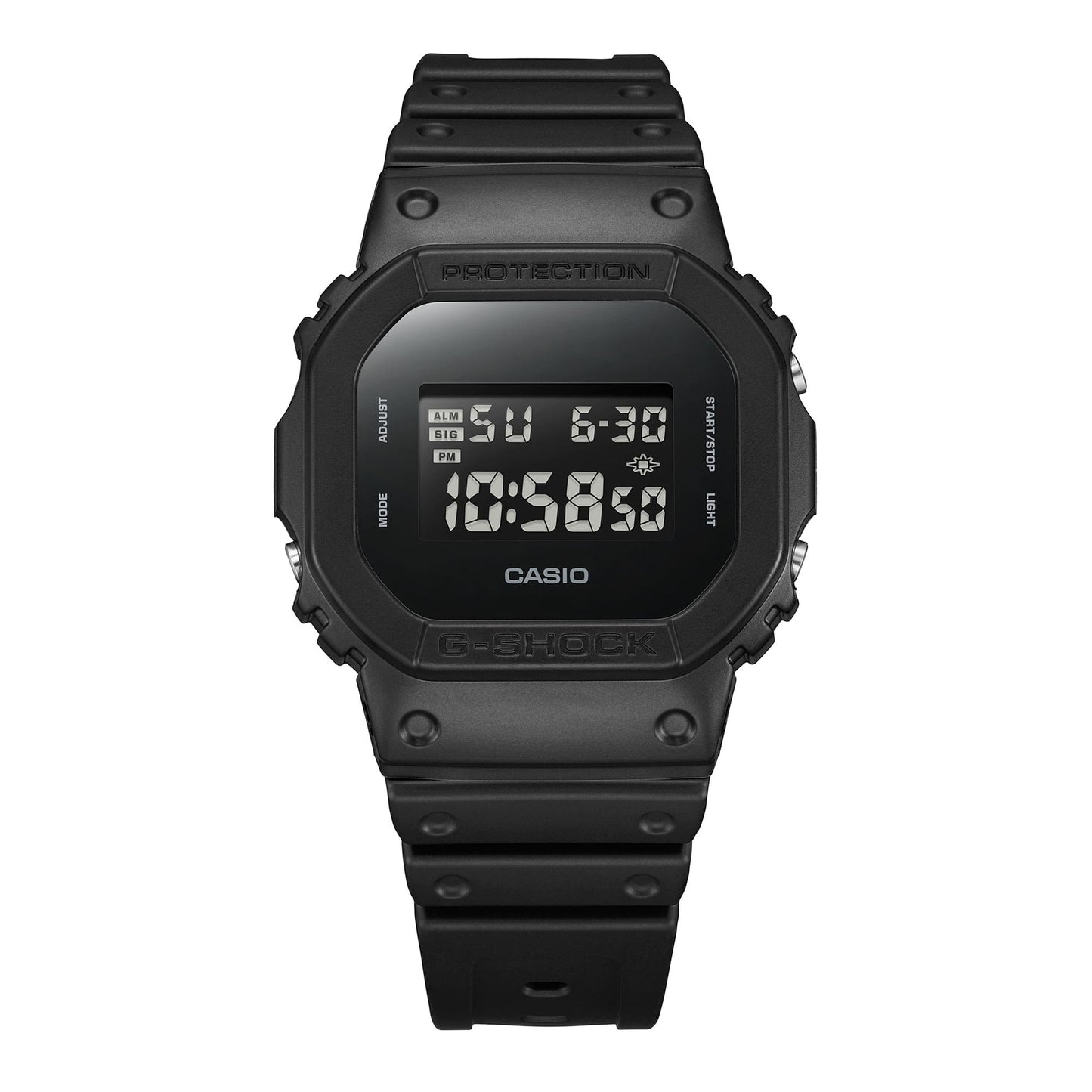 Casio G-Shock Herrenarmbanduhr schwarz, Display nach vorn, breites Schutzgehäuse