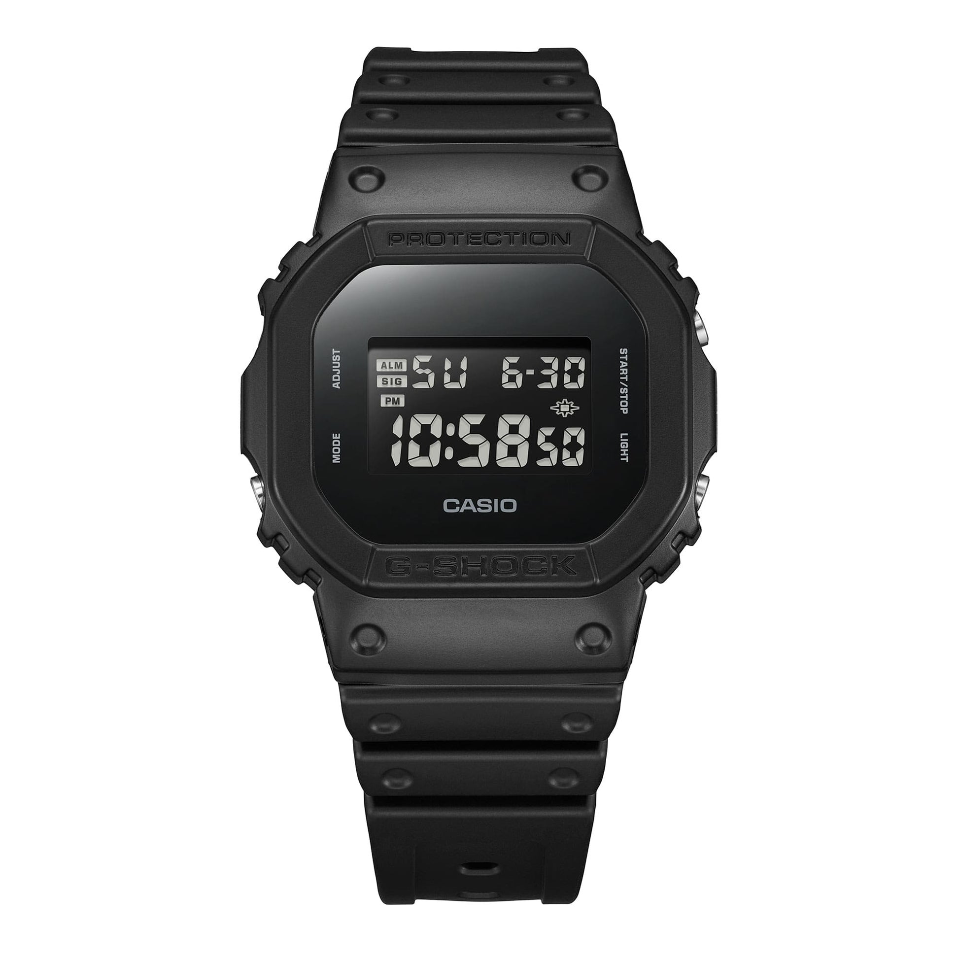 Casio G-Shock Herrenarmbanduhr schwarz, Display nach vorn, breites Schutzgehäuse