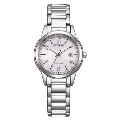 Citizen FE1241-71Z Damen Eco-Drive Elegance Armbanduhr Rosa • Solarbetrieben • Datumsanzeige