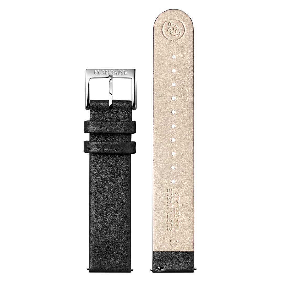 Mondaine evo2 MSE.35110.LBV Damenuhr Schwarz • Saphirglas • Veganes Traubenleder, Bild 7