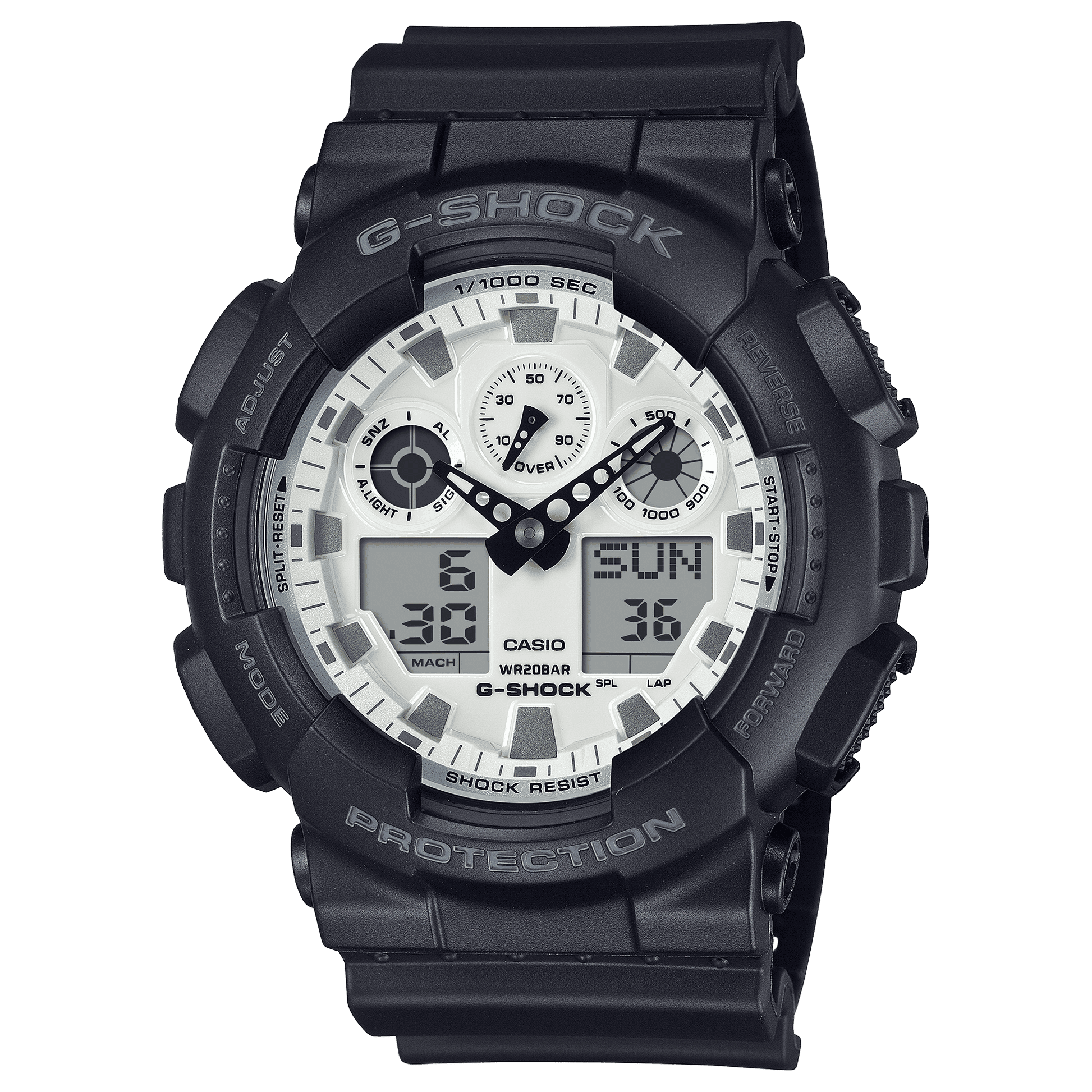 Casio G-Shock GA-100WD-1AER Herrenuhr • Stoßfest & 20 bar wasserdicht • Analog-Digital, Bild 2
