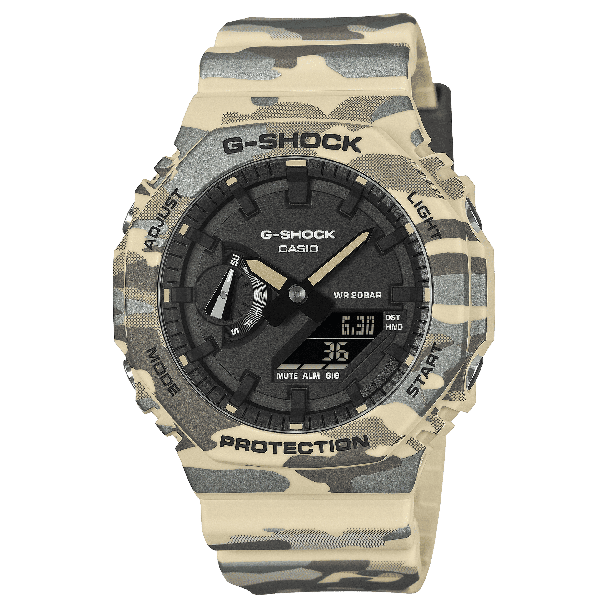 Casio G-Shock GA-2100CM-5AER Herrenuhr • Tarnmuster-Design • 20 BAR Wasserdicht, Bild 2