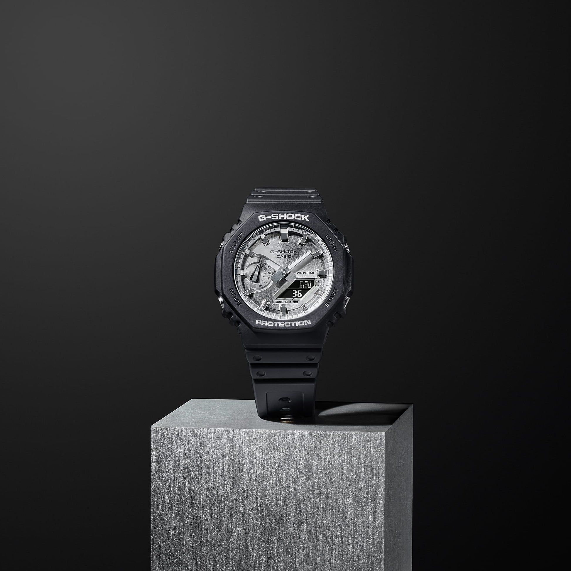 Casio GA-2100SB-1AER G-Shock Classic Herrenuhr Silber • Carbon Core Guard • 20 BAR wasserdicht, Bild 4