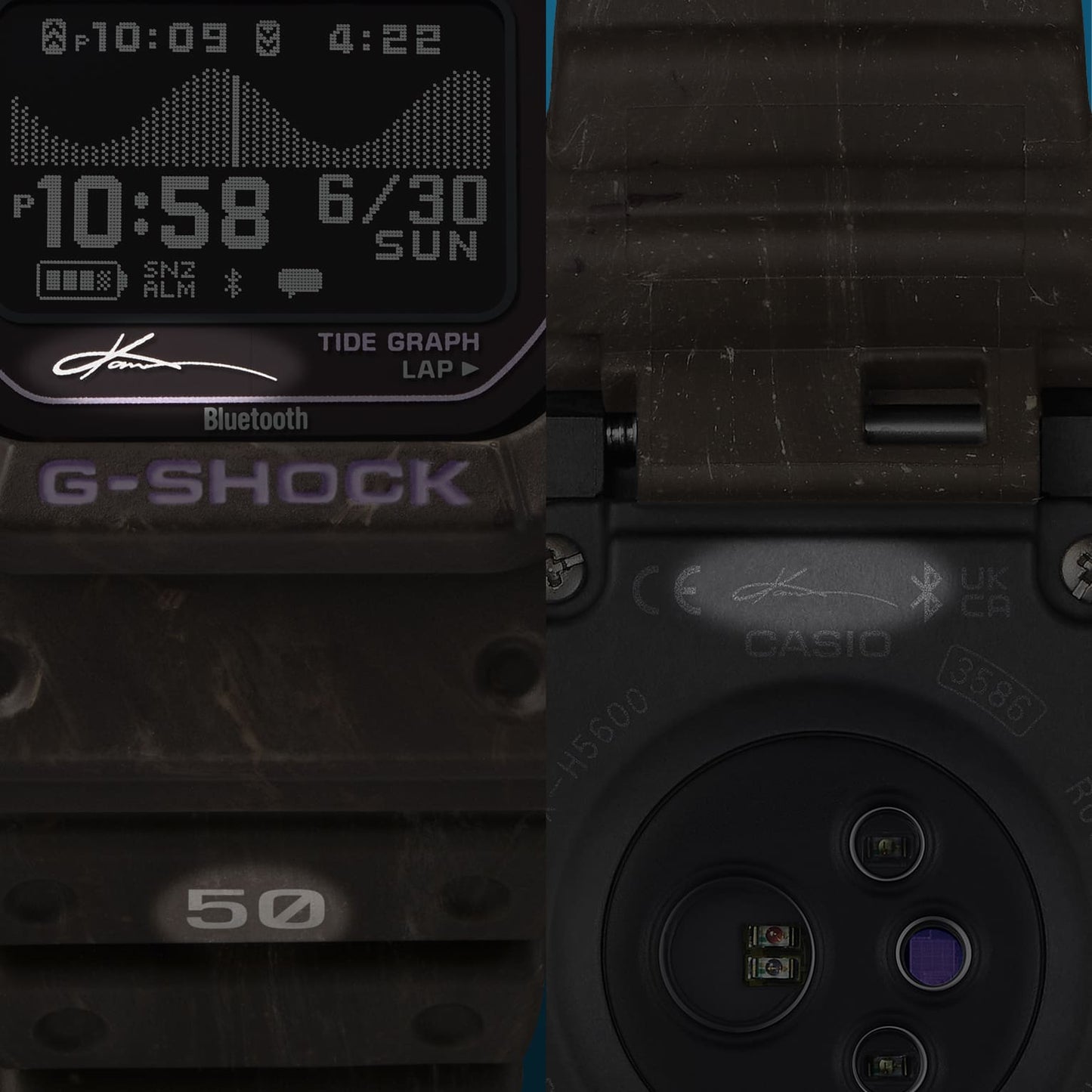 Casio G-Shock GBX-H5600KI-5ER Herren Armbanduhr Blau • Biobasiertes Harz • Solar mit Herzfrequenzmesser, Bild 5