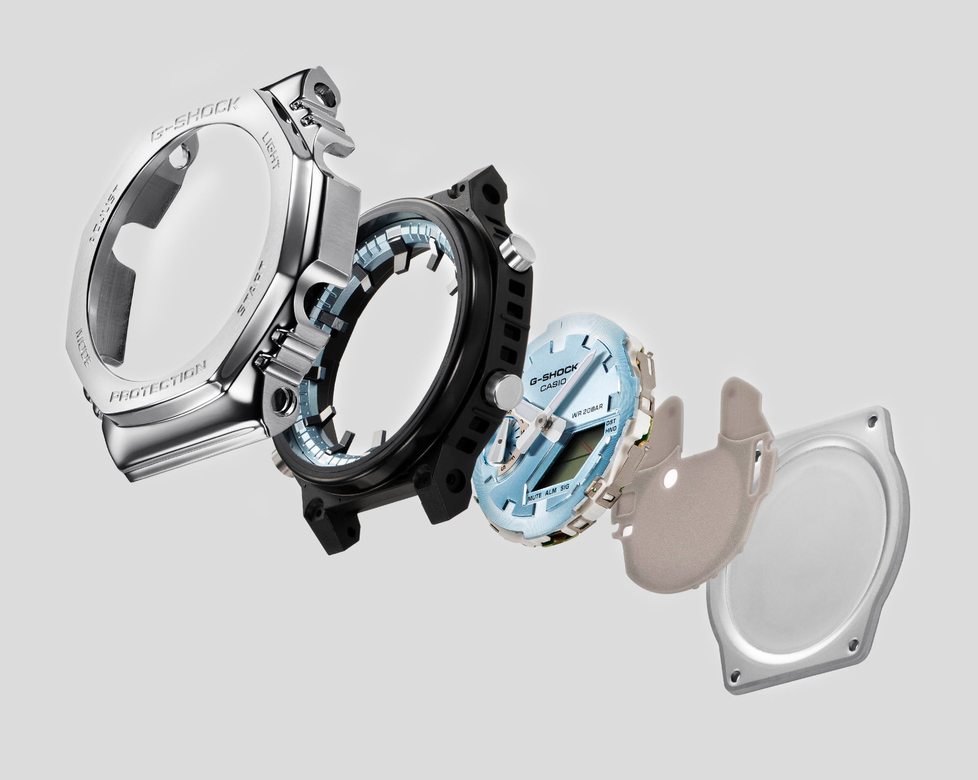 Casio G-Shock GM-2110D-3A1ER Herrenuhr • Metalllünette & Metallarmband • Analog-Digital, Bild 5