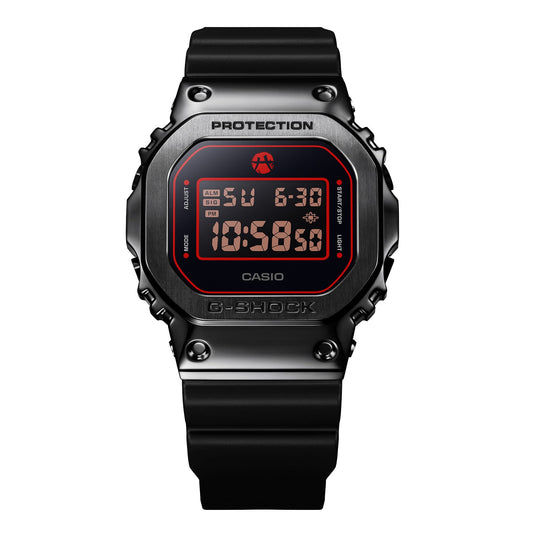Casio G-Shock GM-5600RH Armbanduhr, schwarzes Metallgehäuse, schwarzes Band, digitale Anzeige