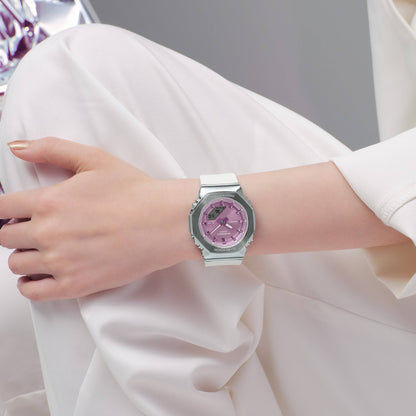 Casio GM-S2110-7A6ER Damen G-Shock GM-S-Serie Armbanduhr Lila • Mineralglas • 20 bar wasserdicht, Bild 3