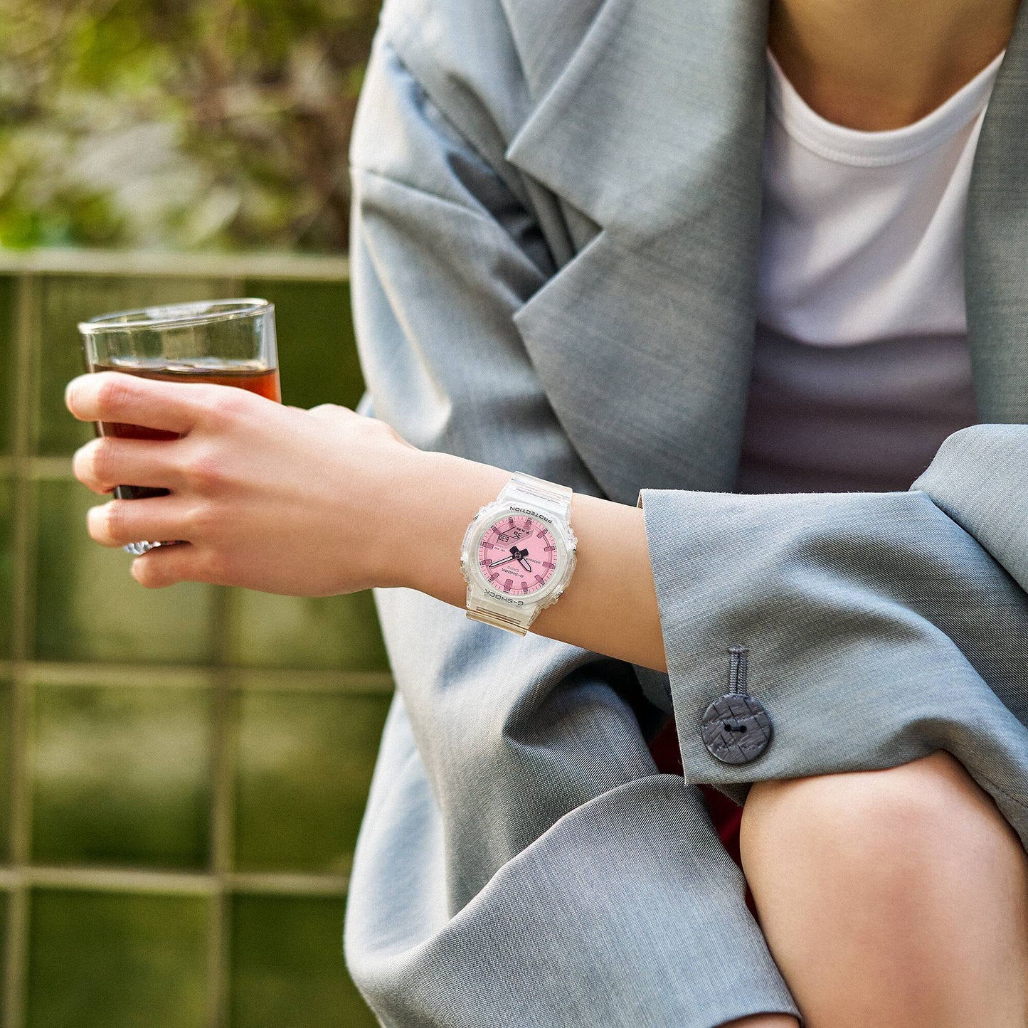 Casio GMA-P2100SR-7AER G-Shock Classic Armbanduhr Transparent/Rosa • Ana-Digi-Anzeige • Stoßfest & wasserdicht, Bild 3