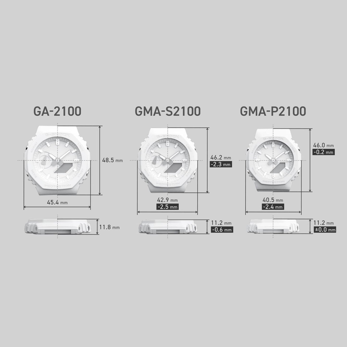 Casio GMA-P2100SR-7AER G-Shock Classic Armbanduhr Transparent/Rosa • Ana-Digi-Anzeige • Stoßfest & wasserdicht, Bild 9