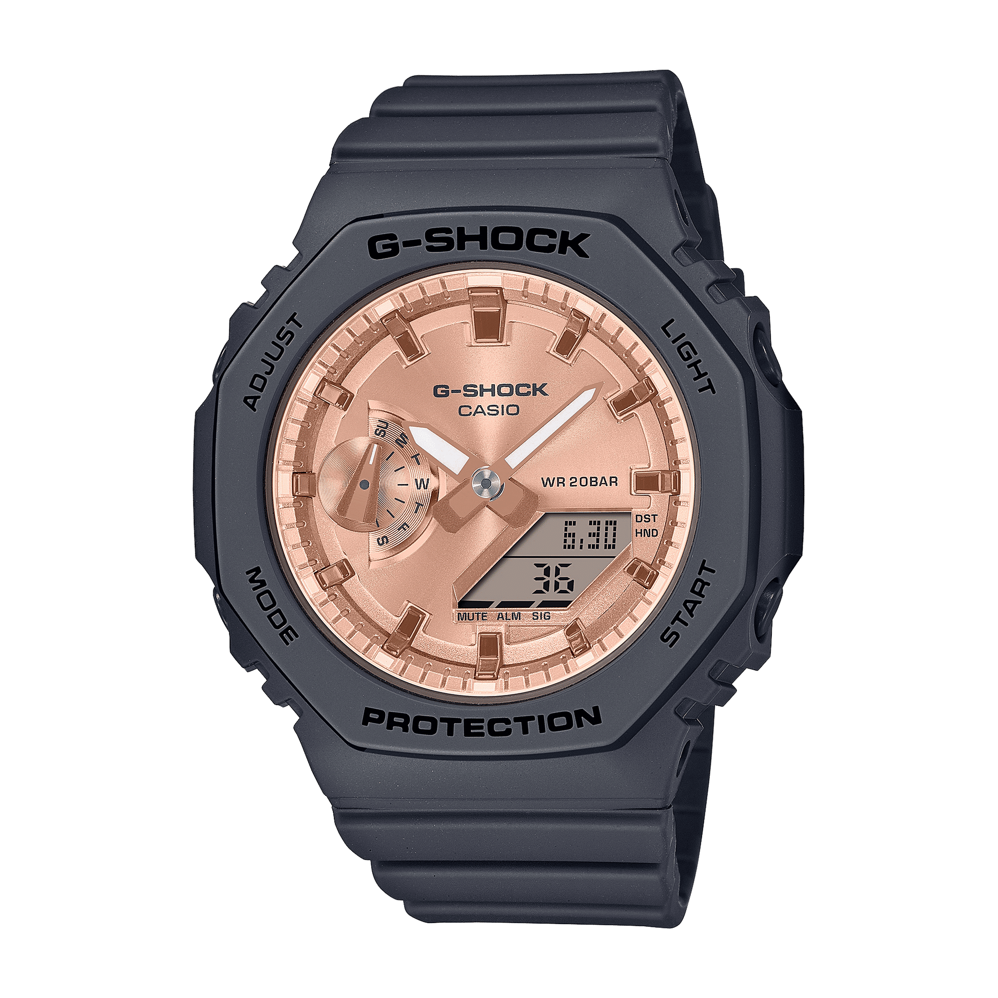 Casio GMA-S2100MD-1AER Damen G-Shock Classic Schwarz • Roségoldenes Zifferblatt • 20 bar wasserdicht, Bild 2