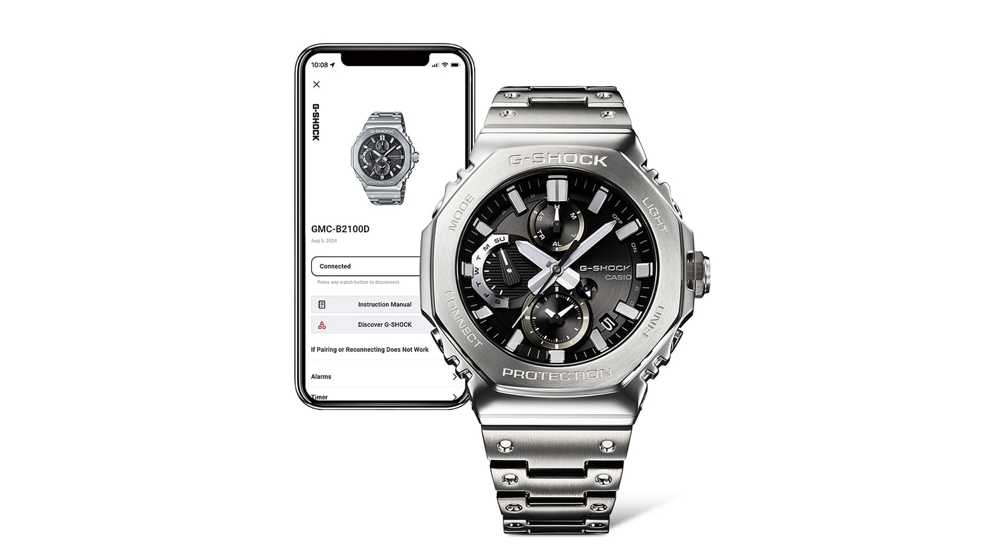 Casio G-Shock GMC-B2100D-1AER Herrenuhr • Vollmetall-Gehäuse • Solar & Bluetooth, Bild 10