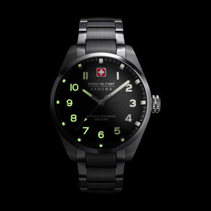 Swiss Military Hanowa Greyhound SMWGA0001505 Herren Armbanduhr Schwarz • Saphirglas • 10 Bar Wasserdicht, Bild 5