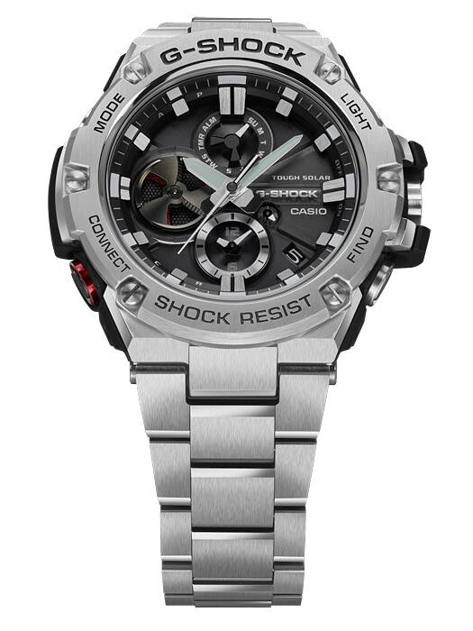 Casio GST-B100D-1AER G-Steel Herrenuhr Schwarz • Tough Solar • Bluetooth Smartphone-Link, Bild 3