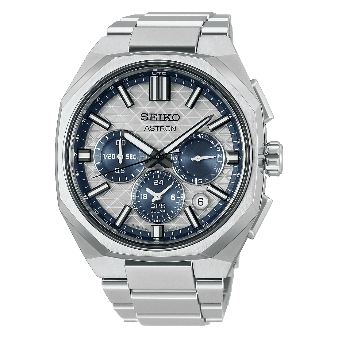 Seiko Astron HAB004J1 Herren Solaruhr Silber/Blau • GPS Solar Chronograph • Limited Edition, Bild 2