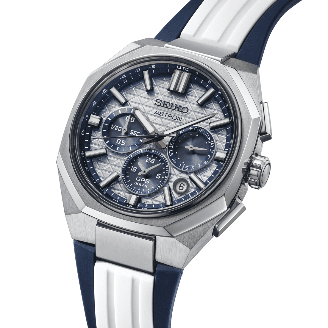 Seiko Astron HAB004J1 Herren Solaruhr Silber/Blau • GPS Solar Chronograph • Limited Edition, Bild 5