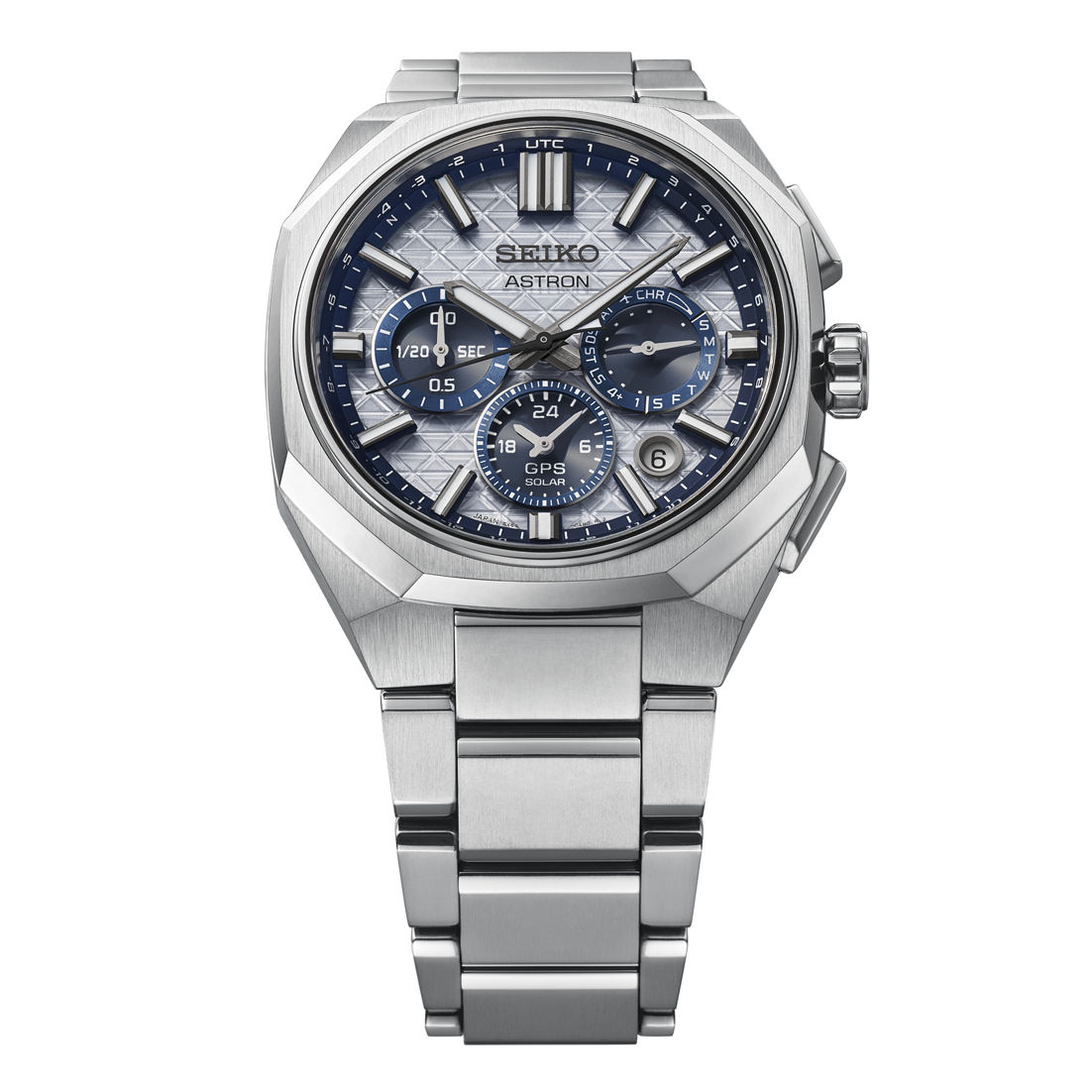 Seiko Astron HAB004J1 Herren Solaruhr Silber/Blau • GPS Solar Chronograph • Limited Edition, Bild 4