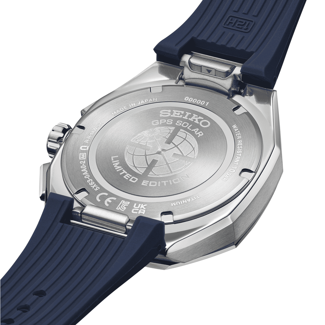 Seiko Astron HAB004J1 Herren Solaruhr Silber/Blau • GPS Solar Chronograph • Limited Edition, Bild 6