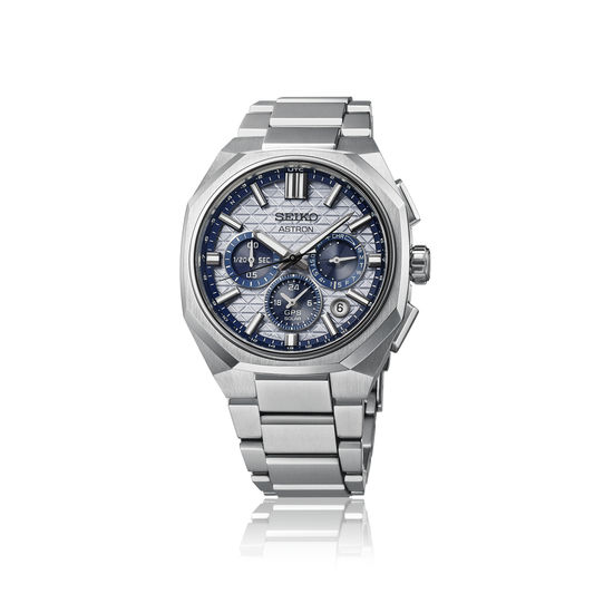 Seiko Astron HAB004J1 Herren Solaruhr Silber/Blau • GPS Solar Chronograph • Limited Edition, Bild 3
