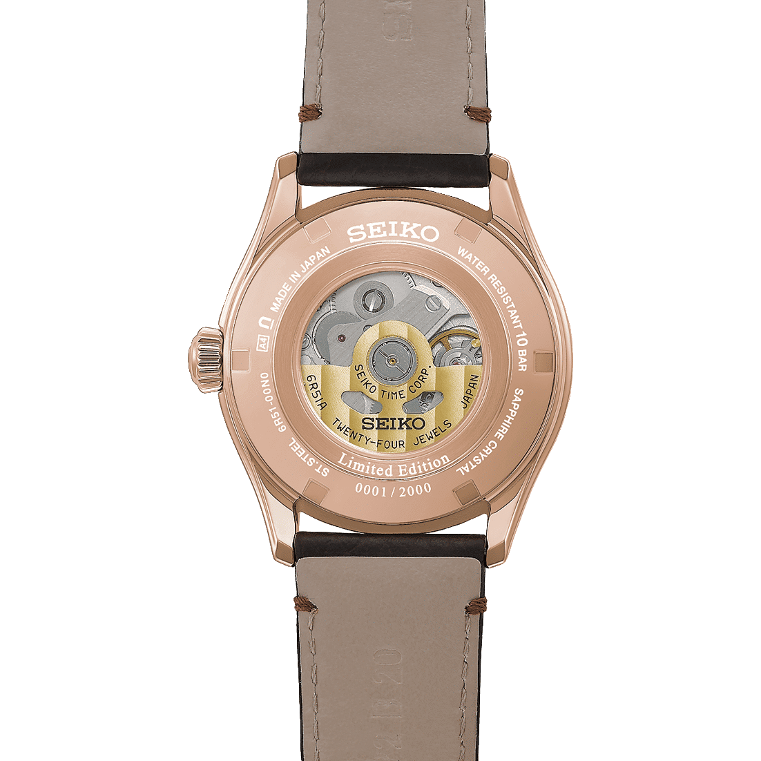 Seiko HCC008J1 Presage Herrenuhr Roségold • Automatikwerk Kaliber 6R51 • Tomioka Limited Edition, Bild 6