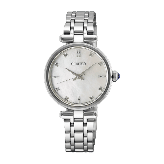 Seiko Conceptual HGH005P1 Damen Armbanduhr Silber • Saphirglas • Diamant-Zifferblatt