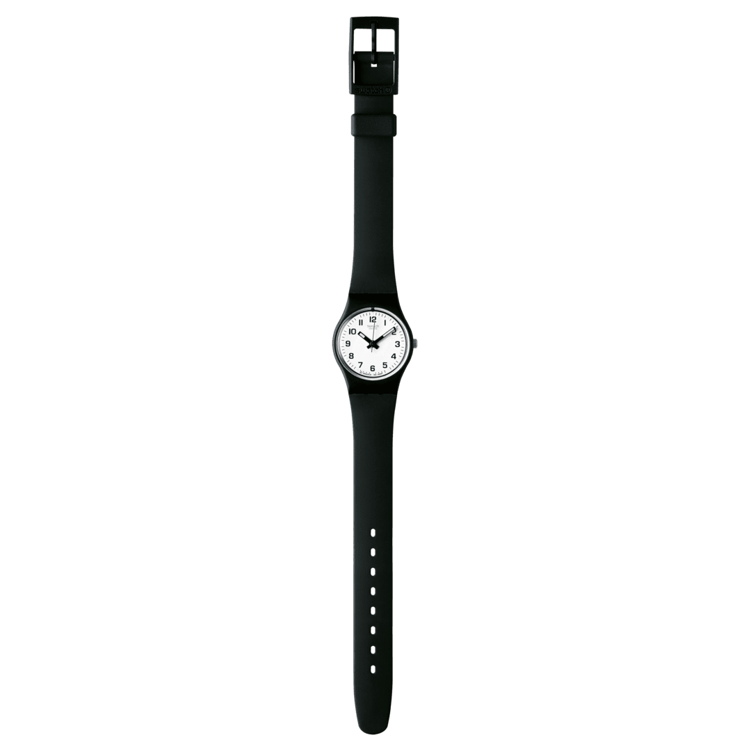 Swatch Originals Small LB153 Something New Damenuhr Schwarz • Schwarzes Polymer-Armband • Weißes Zifferblatt, Bild 3