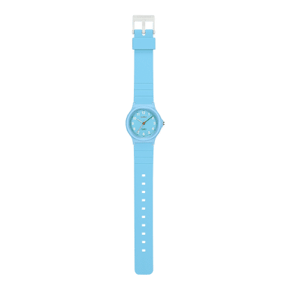 Casio LQ-24B-2BEF Timeless Collection Kinder Armbanduhr Hellblau • Bio-Kunstharz-Armband • Leicht &amp; leicht ablesbar