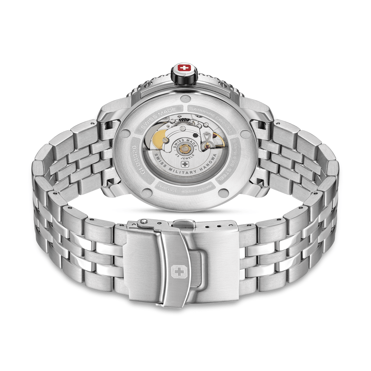 Swiss Military Hanowa Maitre Plongeur SMWGL0002001-SET Herrenuhr Schwarz • Automatikwerk Soprod P024 • 1000 m Wasserdicht