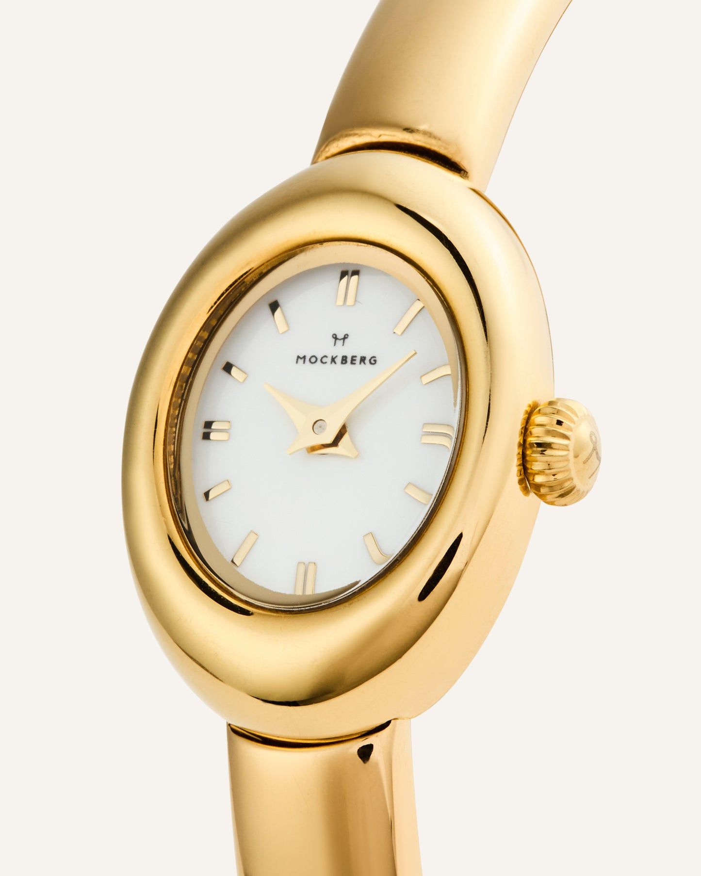 Mockberg Belle Oval Petite MB1771 Damen Armbanduhr Goldfarben • Mineralglas • Bangle-Armband, Bild 3