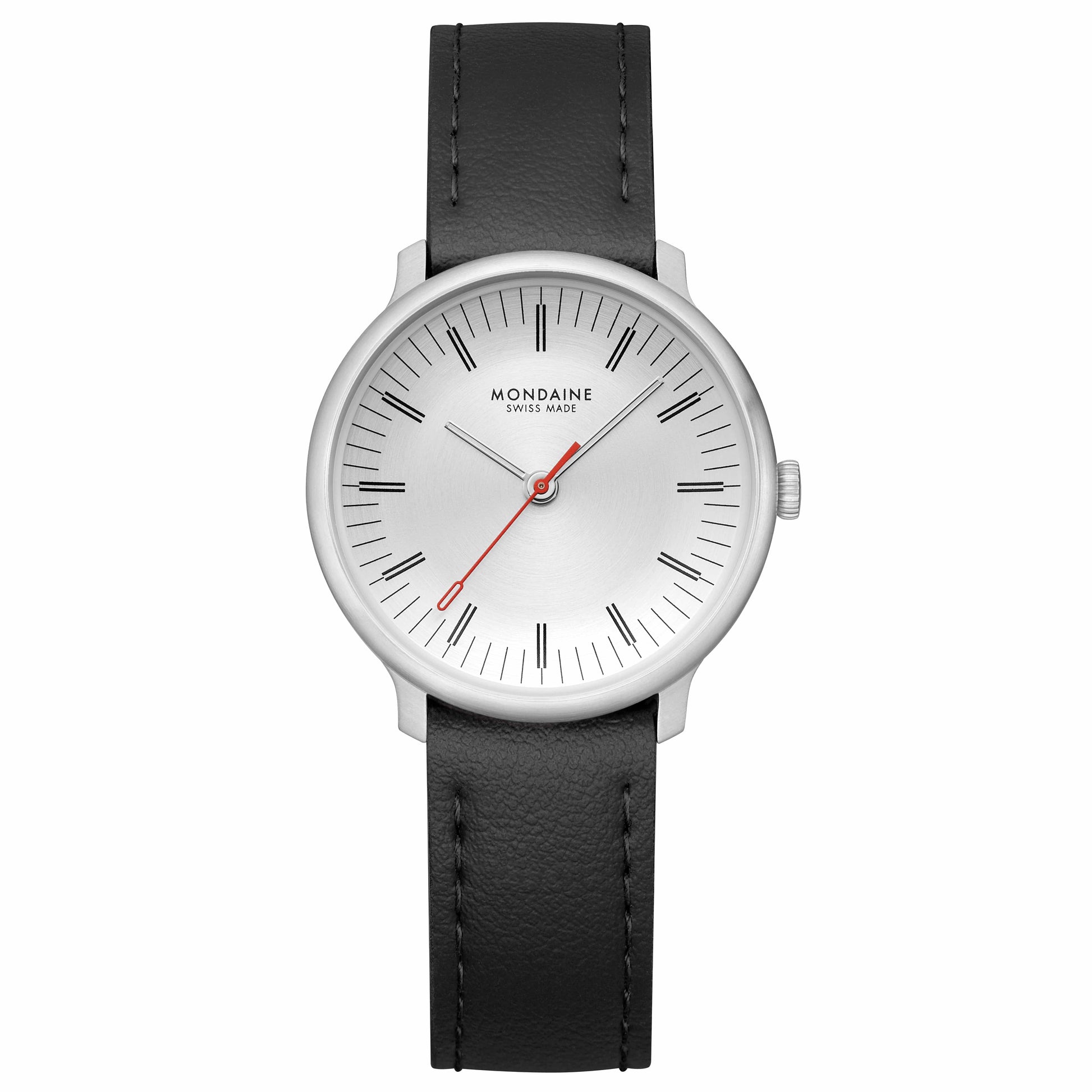 Mondaine Doppio MLE.33110.LBV Damenuhr Schwarz • Saphirglas • Swiss Made