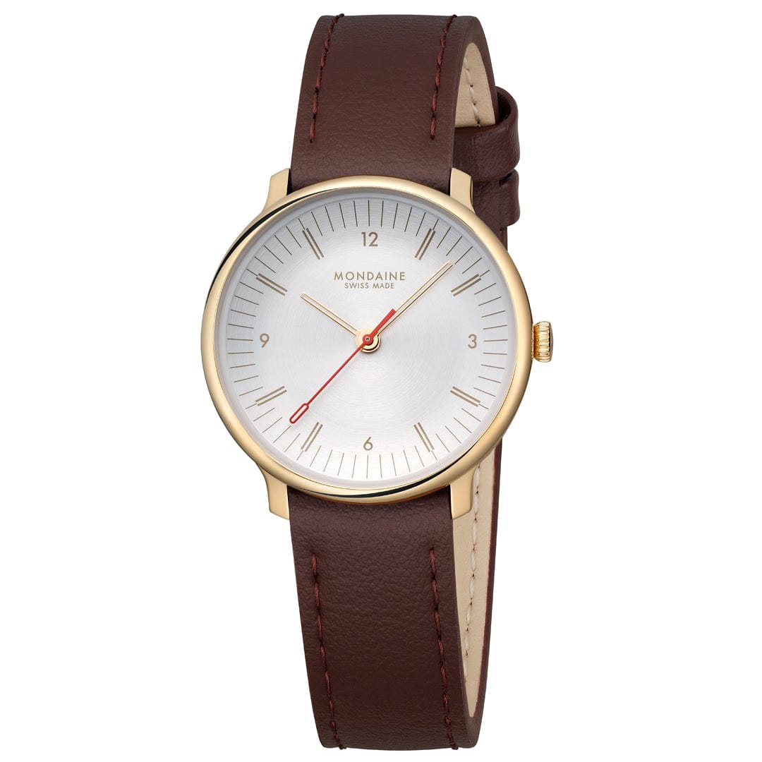 Mondaine Doppio MLE.33110.LGV Damenuhr Braun • Saphirglas • Swiss Made Quarzwerk, Bild 8