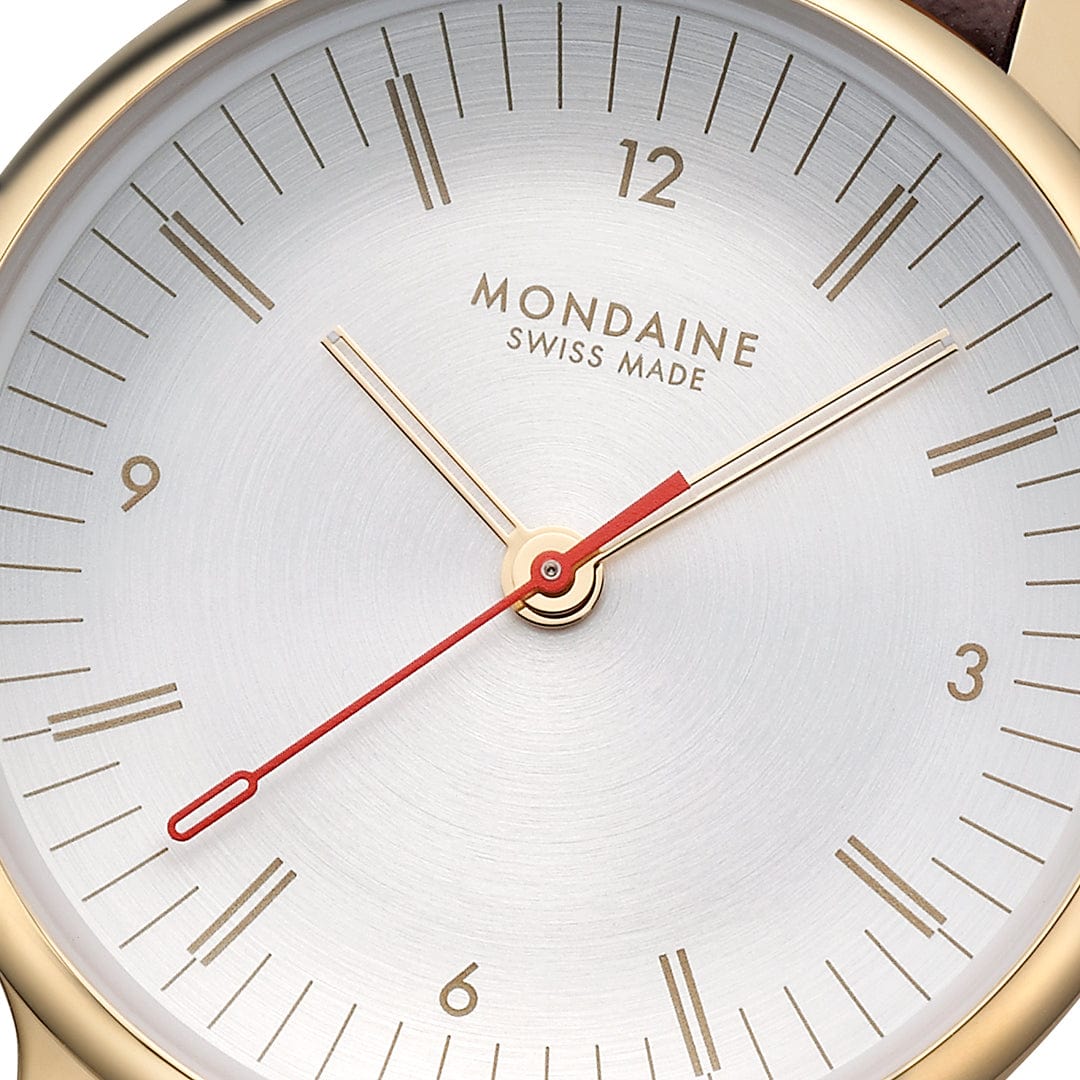 Mondaine Doppio MLE.33110.LGV Damenuhr Braun • Saphirglas • Swiss Made Quarzwerk, Bild 3