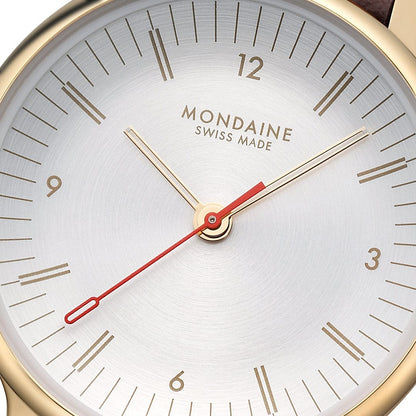 Mondaine Doppio MLE.33110.LGV Damenuhr Braun • Saphirglas • Swiss Made Quarzwerk, Bild 3