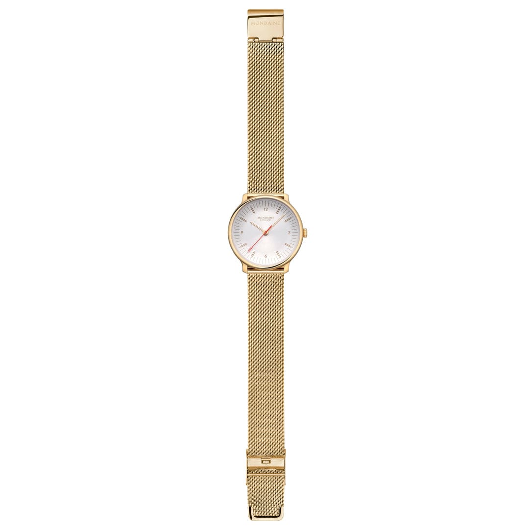 Mondaine Doppio MLE.33111.SM Damenuhr Silber • Saphirglas • Swiss Made Quarzwerk, Bild 9