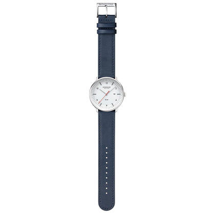 Mondaine Doppio Solar MLE.41910.LDV Herrenuhr Blau • Saphirglas mit Antireflexbeschichtung • Veganes Apfelleder, Bild 11