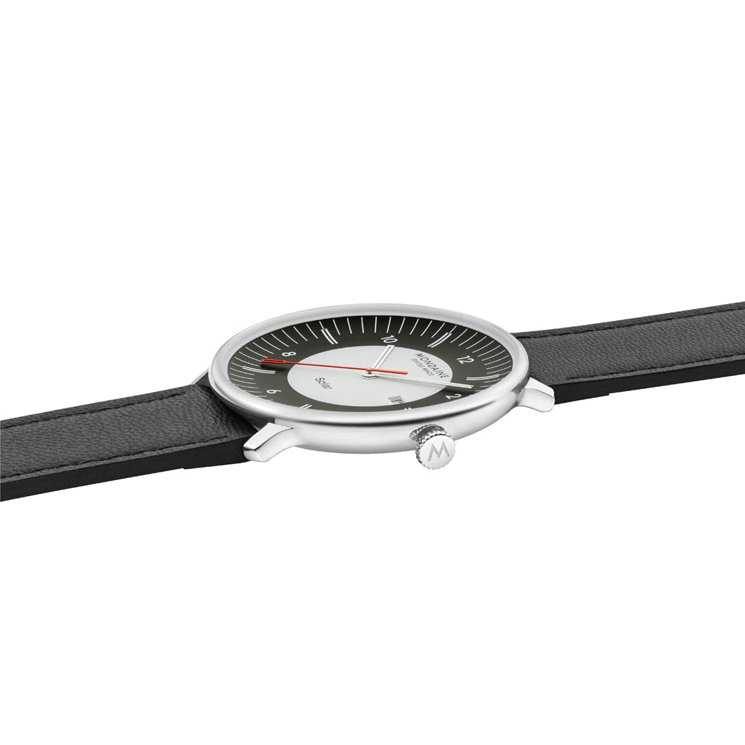Mondaine Doppio Solar MLE.41920.LBV Herrenuhr Schwarz • Saphirglas • Solarbetrieb, Bild 6