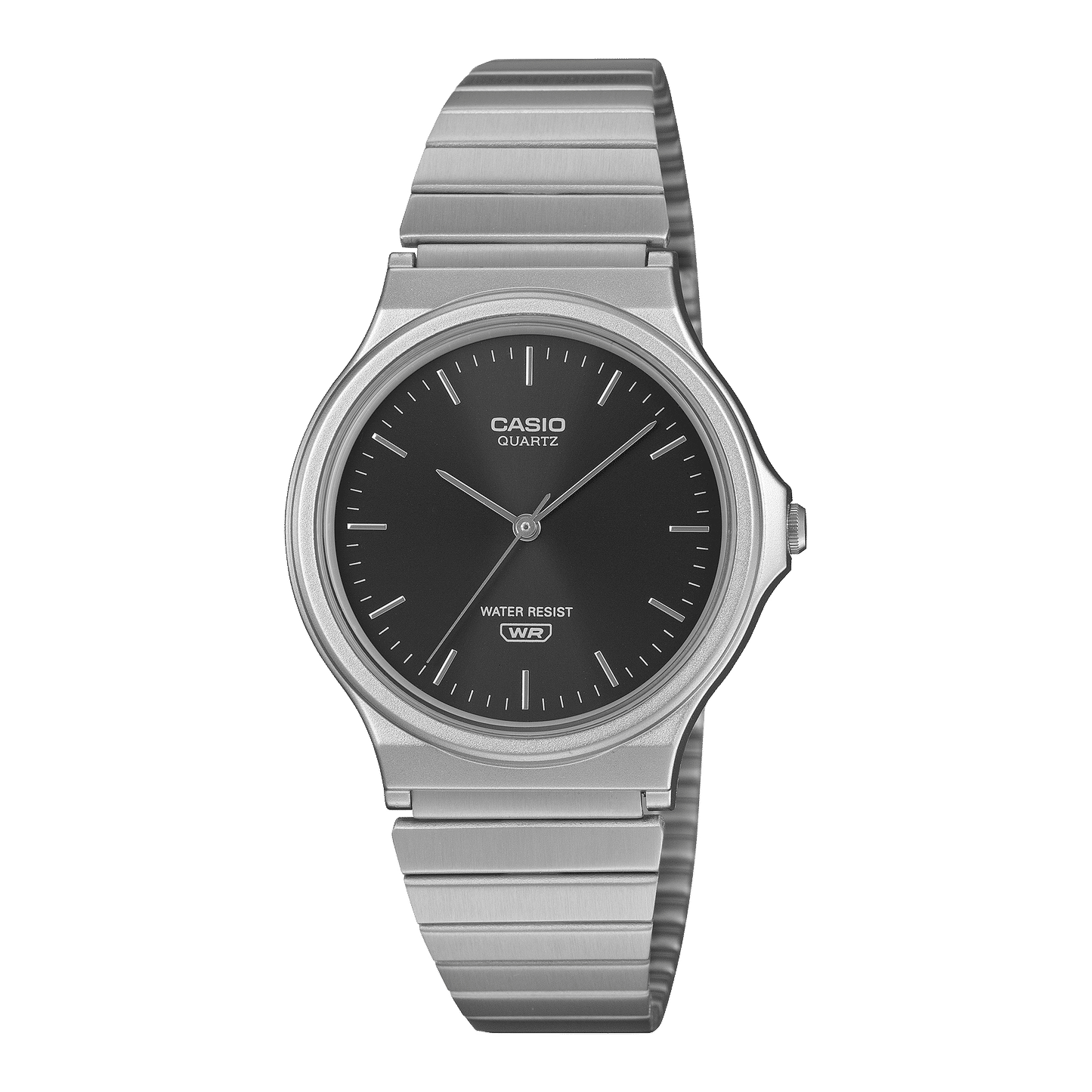 Casio MQ-24DA-1AEF Armbanduhr Schwarz • Metallic-Sonnenschliff-Zifferblatt • Edelstahlband, Bild 2