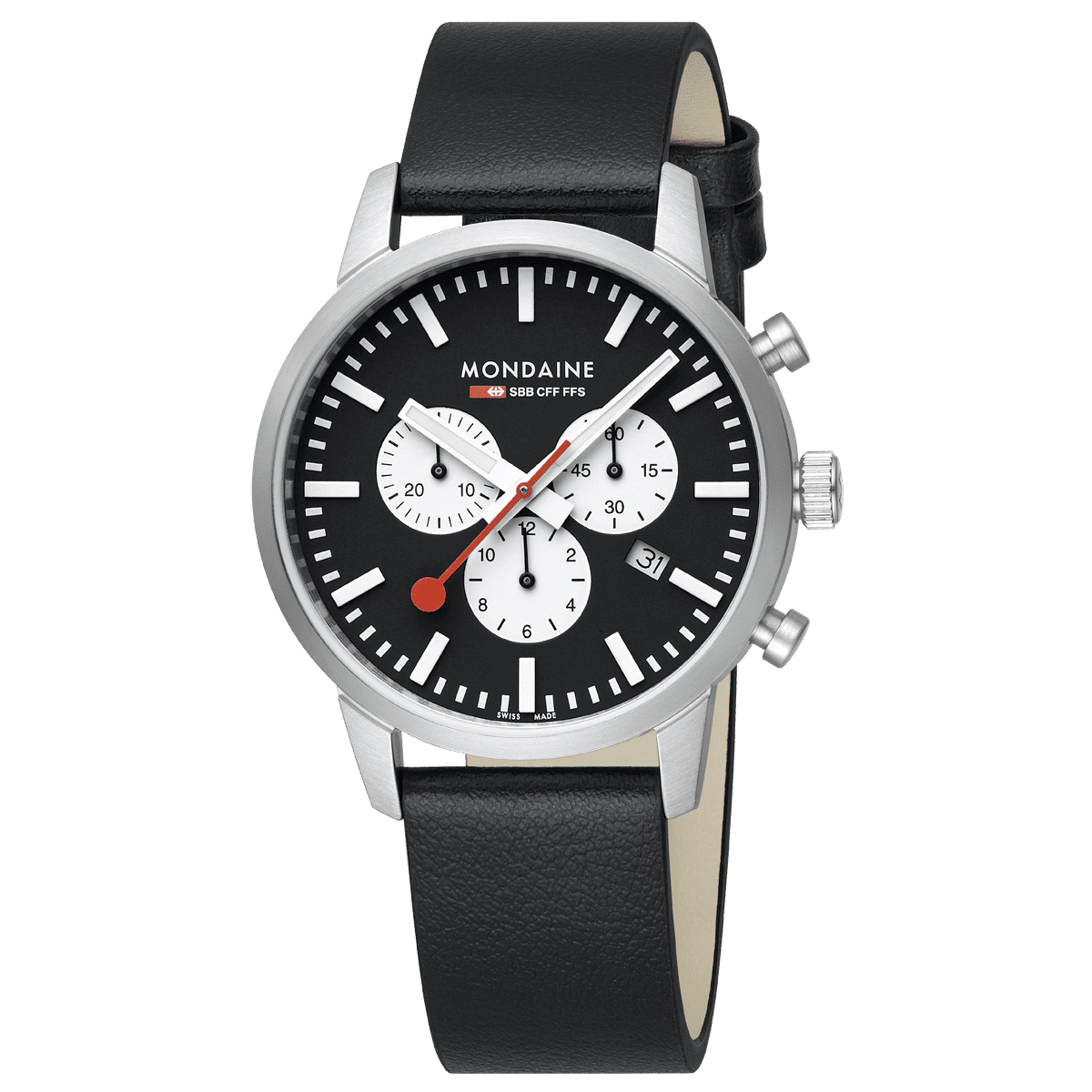 Mondaine Neo MSD.41420.LBV Herrenuhr Schwarz • Saphirglas • Quarz-Chronograph, Bild 8