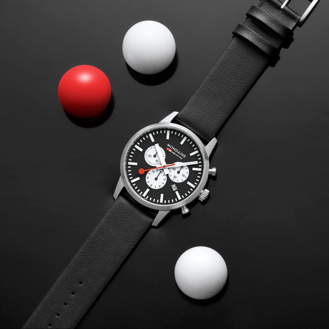 Mondaine Neo MSD.41420.LBV Herrenuhr Schwarz • Saphirglas • Quarz-Chronograph, Bild 11