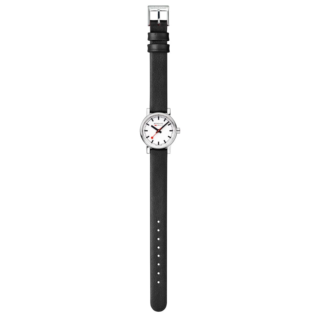 Mondaine evo2 MSE.26110.LBV Damenuhr Schwarz • Saphirglas • Veganes Traubenleder-Armband, Bild 8